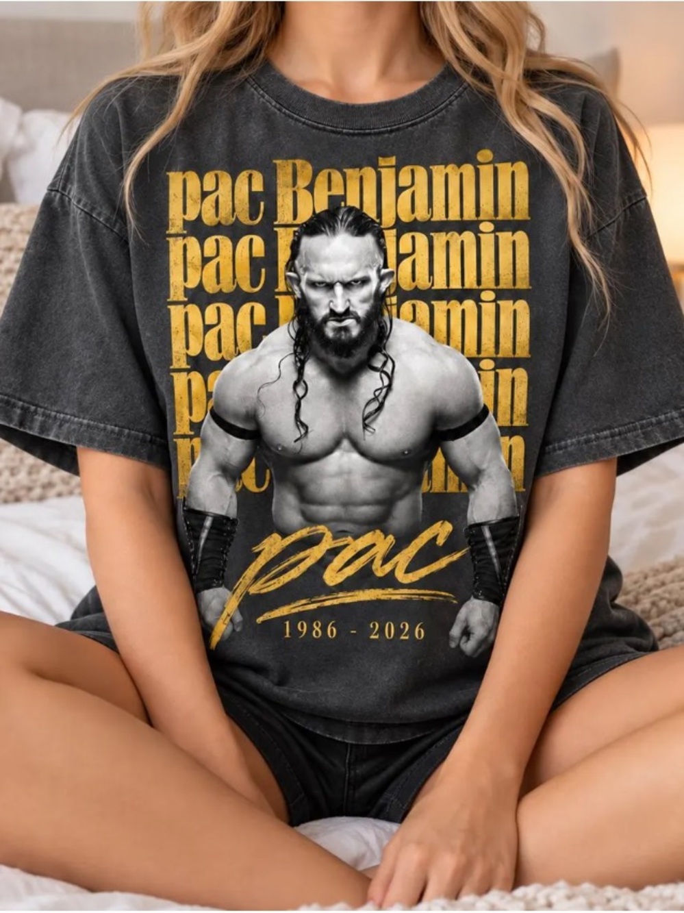 PAC Benjamin Satterley Tee, Pro Wrestling Tribute Tee, PAC Wrestling Memorial